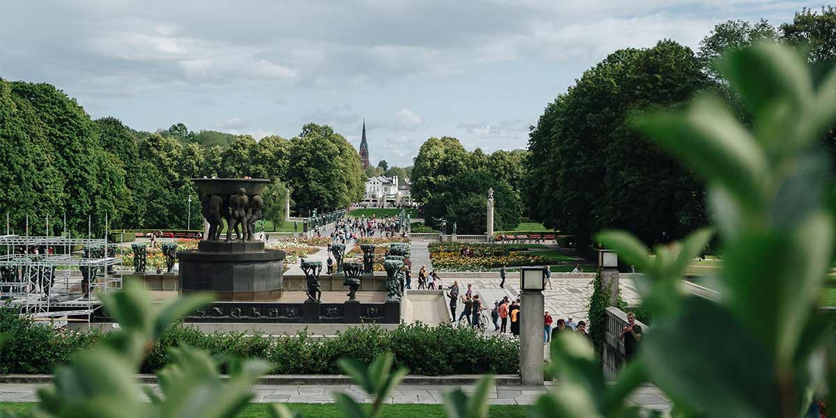 Green park in Oslo