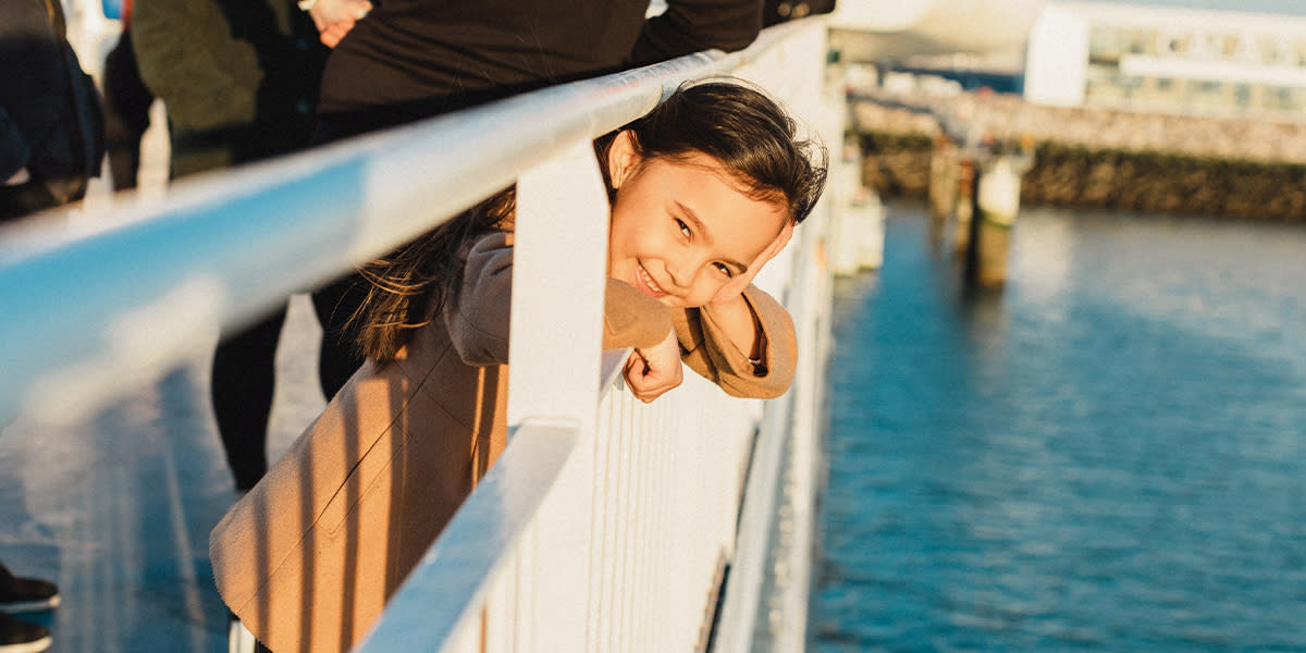 Child onboard DFDS ferry Child onboard DFDS ferry