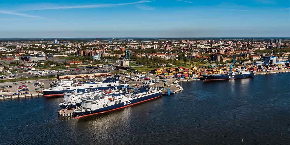 DFDS Baltics ferry at sea Kiel-Klaipeda Baltics ship