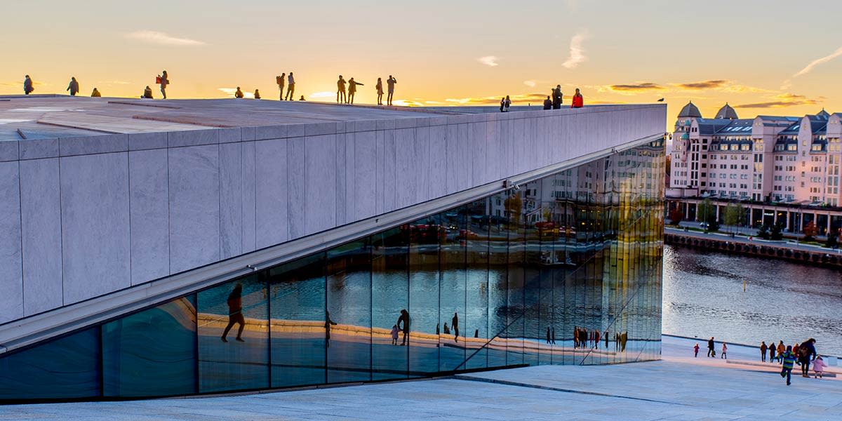 Oslo Opera House at sunset Oslo Opera House - Photo by Arvid Malde on Unsplash