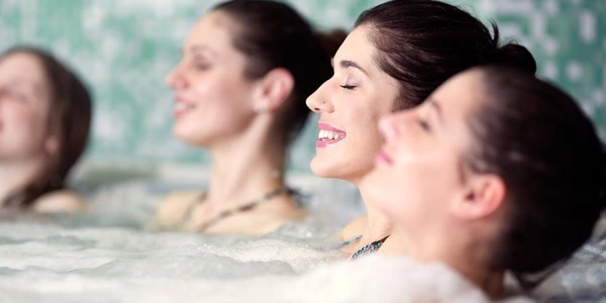 Relaxing in spa