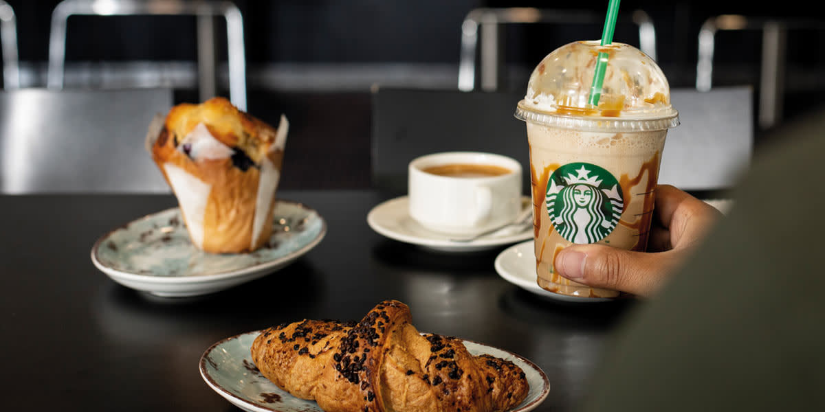 Coffee and pastry onboard DFDS ferry